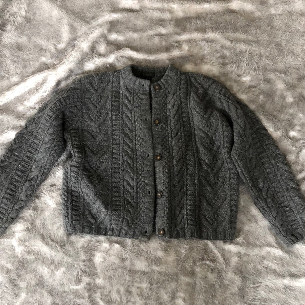 Gray Button Down Sweater